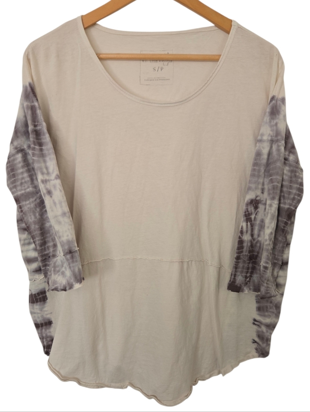🤍 Free People We The Free Tie-Dye Sleeve Tee – Boho Oversized Top Size S - Picture 2 of 4